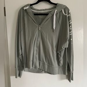 Calvin Klein crop zip up sweatshirt. Size medium. Pretty mint color.